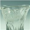 Image 2 : Clear Glass Vase with Tulip Pattern Relief