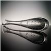 Image 3 : 2pc Kosta Glass Vases, Etched Design & Bubbled Pattern, LH 1331