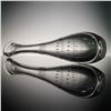 Image 5 : 2pc Kosta Glass Vases, Etched Design & Bubbled Pattern, LH 1331