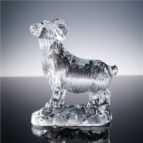 Baccarat Crystal Chinese Zodiac Animal Figurine, Ram