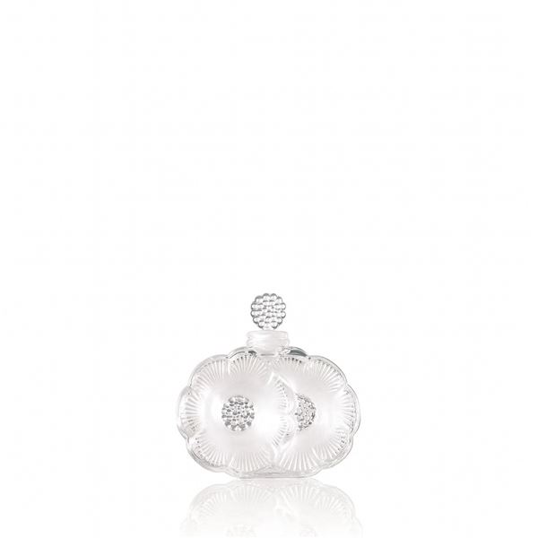 Lalique Crystal Perfume Bottle with Stopper, 2 Fleurs, Sealed Box