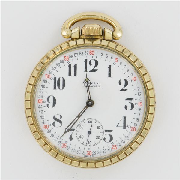 Orvin Montgomery Dial 16S 10K Rolled Gold Plate Pocket Watch