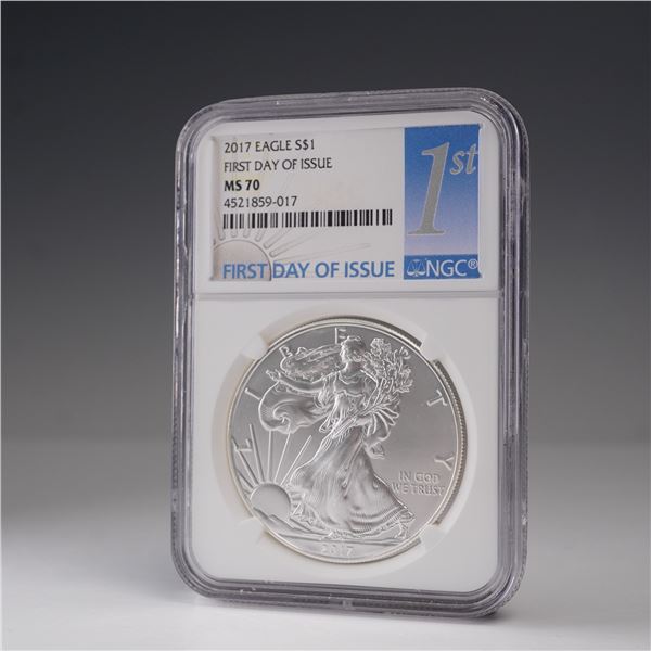 2017 American Silver Eagle Type 1 NGC Graded MS 70 FDOI