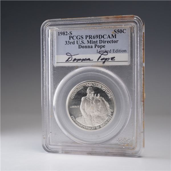 1982-S Washington Commemorative Half Dollar Coin PCGS Graded PR 69 DCAM