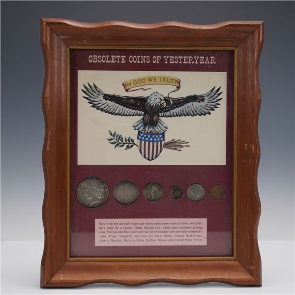 Obsolete Coins of Yesteryear Display Framed
