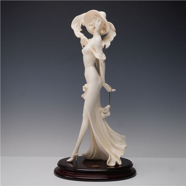 A. Santini Fashionable Lady with Handbag Sculpture