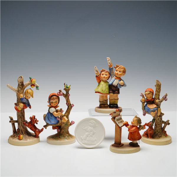 6pc Goebel Hummel Figurines and Plaque