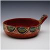 Image 2 : Set of 4 Mexican Redware Pottery Hand Painted Bowls