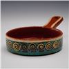 Image 3 : Set of 4 Mexican Redware Pottery Hand Painted Dishes