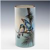 Image 1 : Noritake Nippon Hand Painted Porcelain Vase w/ Bluebirds, Signed F. Rollins