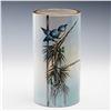 Image 2 : Noritake Nippon Hand Painted Porcelain Vase w/ Bluebirds, Signed F. Rollins