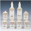 Image 1 : Ceramic Kitchen Canisters, Floral Motif Spice and Condiment Set
