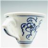 Image 3 : 4pc Blue and White Porcelain Cheese Board, Funnels, and Strainer