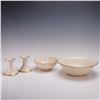 Image 1 : 4pc Lenox Porcelain Tableware with 24K Gold Trim, Bowls & Candle Holders