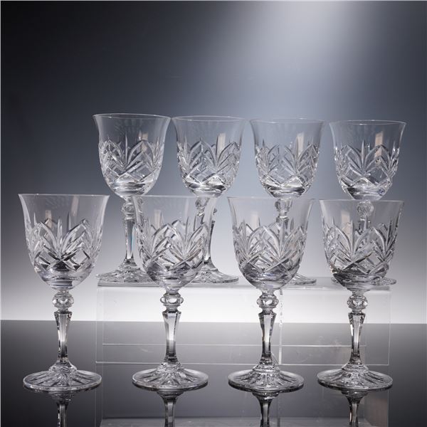 8pc Galway Crystal Water Goblets, Kylemore