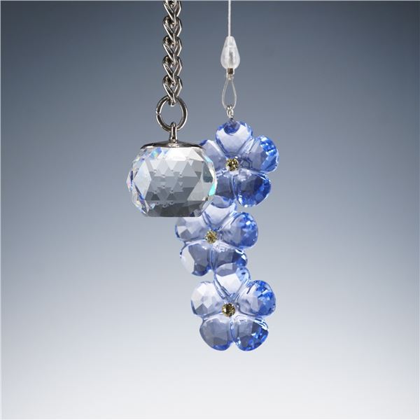 2pc Swarovski Crystal Arctic Flower Ornament and Keychain
