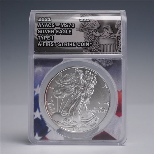 2021 American Silver Eagle, Fine Silver Type 1 Dollar Coin
