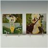 Image 1 : 2pc Japanese SAJI Tile Works Figural Tiles