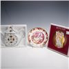 Image 5 : 2pc Royal Albert Porcelain Teapot Clock & Celebration Plate, Country Roses
