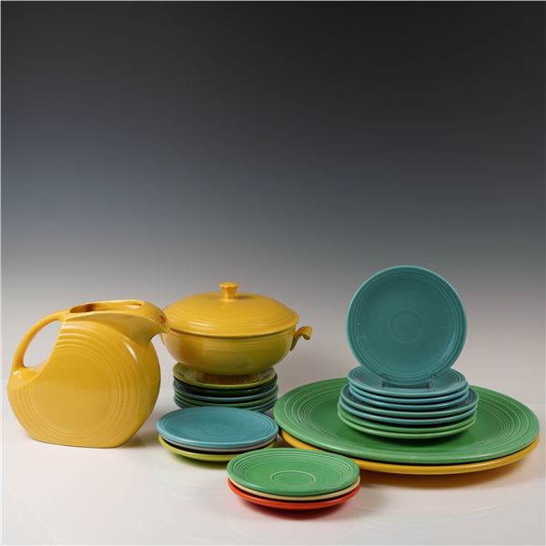 Fiesta Ware Lot with Marigold Pitcher and Covered Casserole