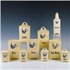 Image 1 : 10pc Antique German Porcelain Canister Set with Swallow Bird Motif
