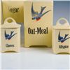 Image 3 : 10pc Antique German Porcelain Canister Set with Swallow Bird Motif