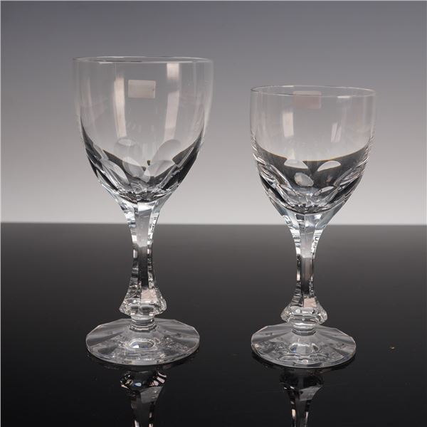 2pc Baccarat Crystal Claret Wine and Port Wine Glasses, Monaco
