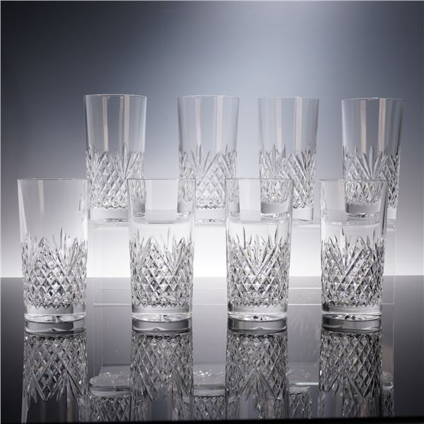 8pc Mikasa Crystal Highball Glasses, Ambassador