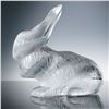 Image 1 : Lalique France Crystal Rabbit Cesar Figurine with Box