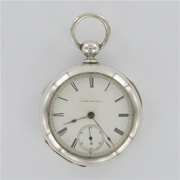Iowa Watch Co. Star Of The West Model 1 Coin Silver KWKS Pocket Watch