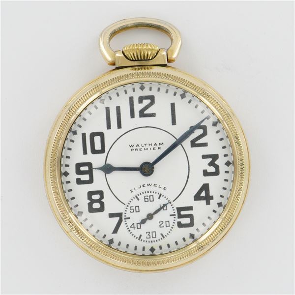 Waltham Watch Co. Premier Riverside 10K Rolled Gold Plate Pocket Watch