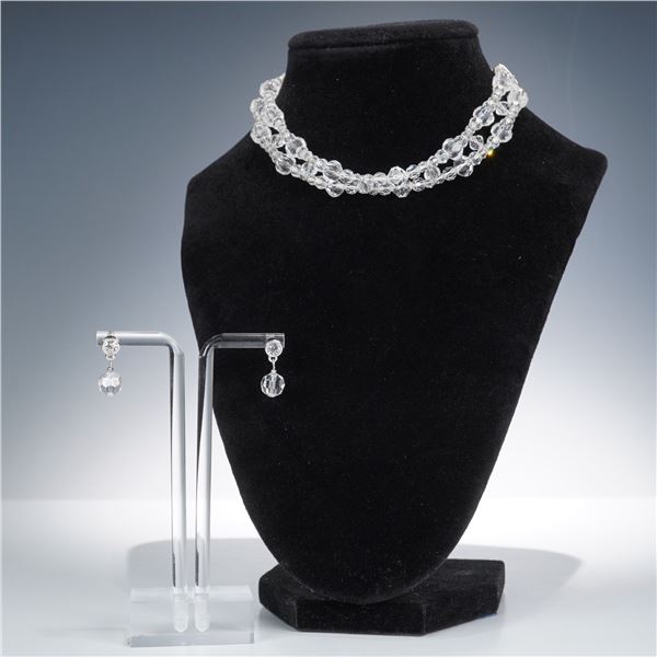 3pc Swarovski Crystal Necklace and Earrings Set