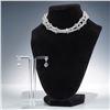 Image 1 : 3pc Swarovski Crystal Necklace and Earrings Set