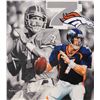 Image 1 : Original Mixed Media Drawing by Tim Cortes Depicting John Elway, Signed
