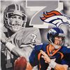 Image 3 : Original Mixed Media Drawing by Tim Cortes Depicting John Elway, Signed
