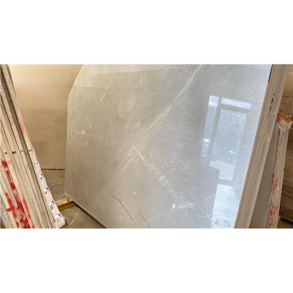 WHITE MARBLE STONE SLAB - 5.4' X 7.1' X 3/4" (MWS008)