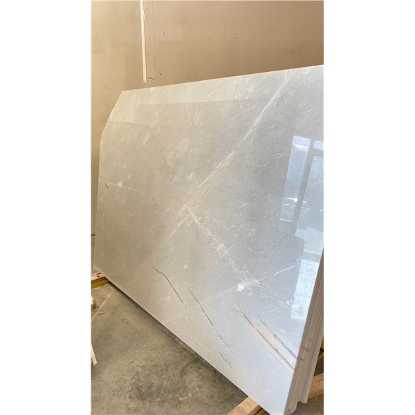 WHITE MARBLE STONE SLAB - 5.4' X 7.1' X 3/4" (MWS008)