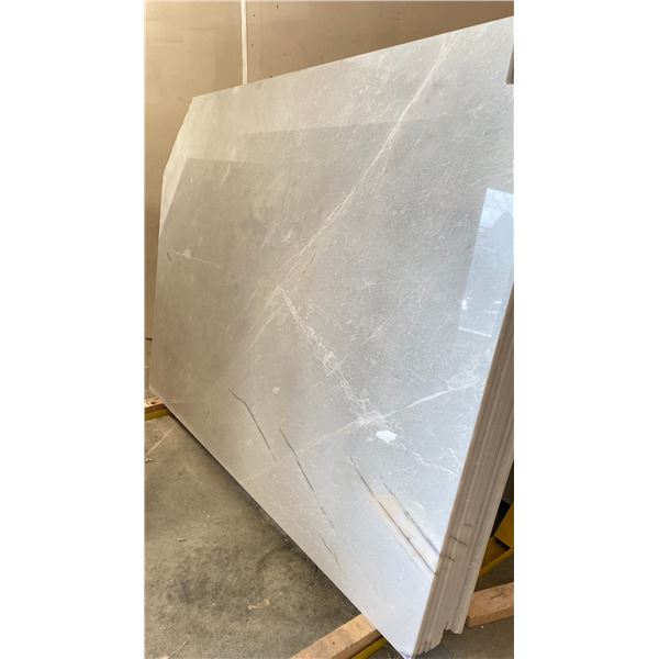 WHITE MARBLE STONE SLAB - 5.4' X 7.1' X 3/4" (MWS008)