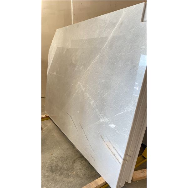 WHITE MARBLE STONE SLAB - 5.4' X 7.1' X 3/4" (MWS008)