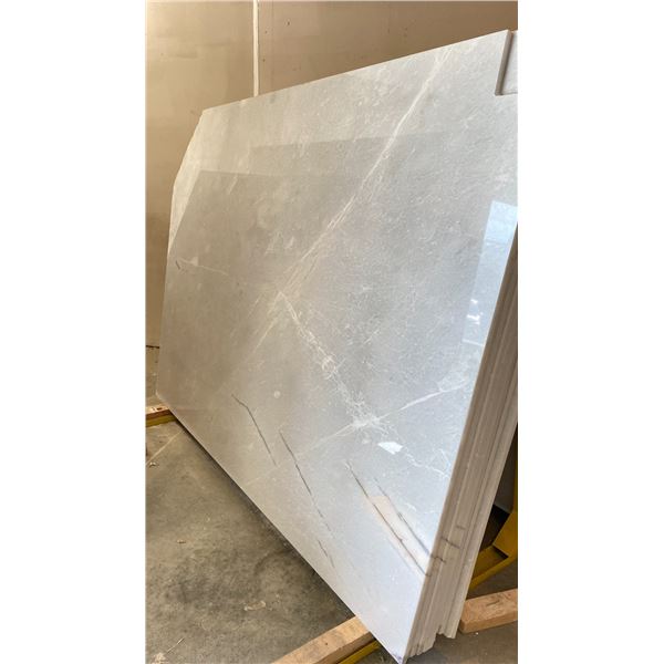 WHITE MARBLE STONE SLAB - 5.4' X 7.1' X 3/4" (MWS008)