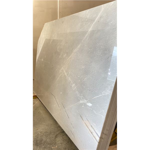 WHITE MARBLE STONE SLAB - 5.4' X 7.1' X 3/4" (MWS008)