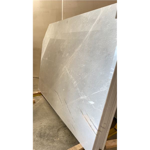 WHITE MARBLE STONE SLAB - 5.4' X 7.1' X 3/4" (MWS008)