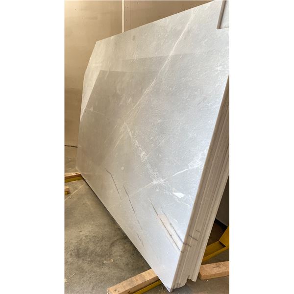 WHITE MARBLE STONE SLAB - 5.4' X 7.1' X 3/4" (MWS008)
