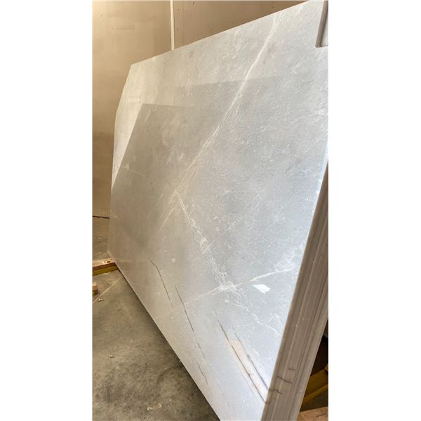 WHITE MARBLE STONE SLAB - 5.4' X 7.1' X 3/4" (MWS008)
