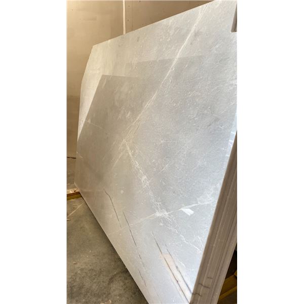 WHITE MARBLE STONE SLAB - 5.4' X 7.1' X 3/4" (MWS008)