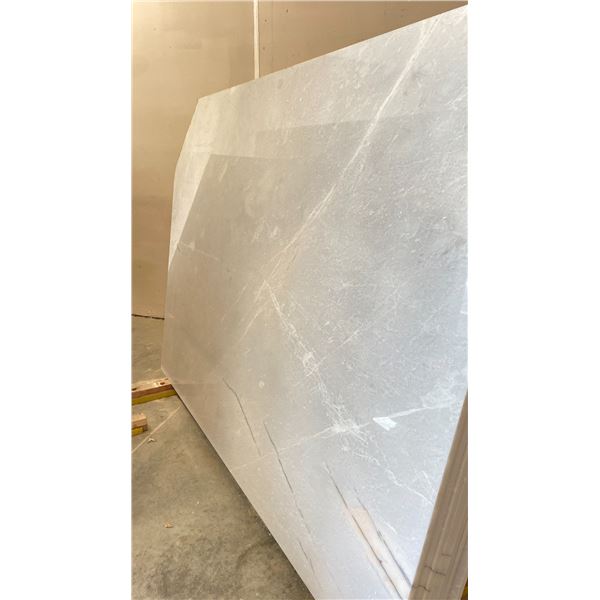 WHITE MARBLE STONE SLAB - 5.4' X 7.1' X 3/4" (MWS008)