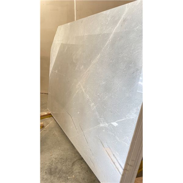WHITE MARBLE STONE SLAB - 5.4' X 7.1' X 3/4" (MWS008)