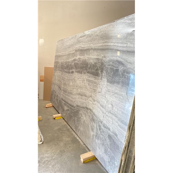GREY DIANO VEIN CUT MARBLE STONE SLAB - 6' X 10' X 3/4" (MGV0O5)
