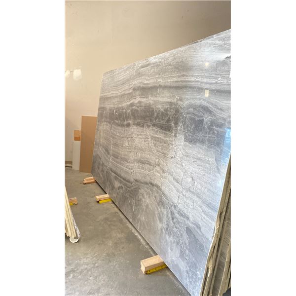 GREY DIANO VEIN CUT MARBLE STONE SLAB - 6' X 10' X 3/4" (MGV0O5)