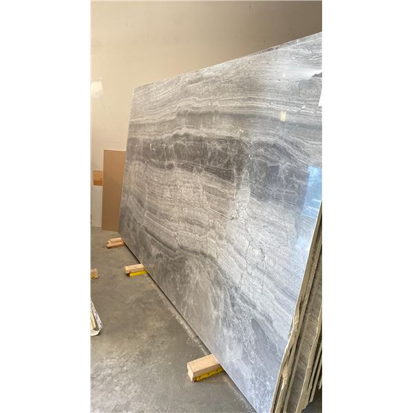 GREY DIANO VEIN CUT MARBLE STONE SLAB - 6' X 10' X 3/4" (MGV0O5)